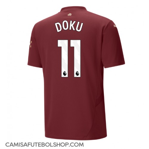 Camisa de time de futebol Manchester City Jeremy Doku #11 Replicas 3º Equipamento 2024-25 Manga Curta